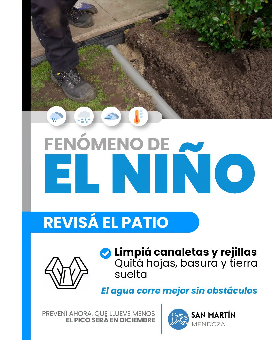 VECINO, RECUERDE HACER LIMPIEZA DE LOS PATIOS